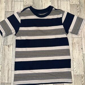 🌀🌀🌀 Wonder Nation - Navy and Gray Striped Tee - Size XS (4-5)